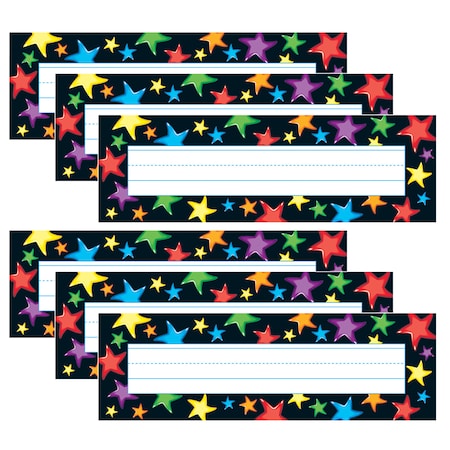 Trend Enterprises Gel Stars Desk Toppers Name Plates, 36 Pieces, PK6 T69040